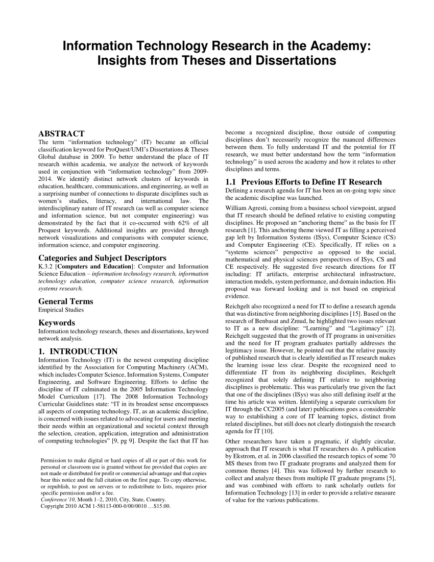 modern technology research paper