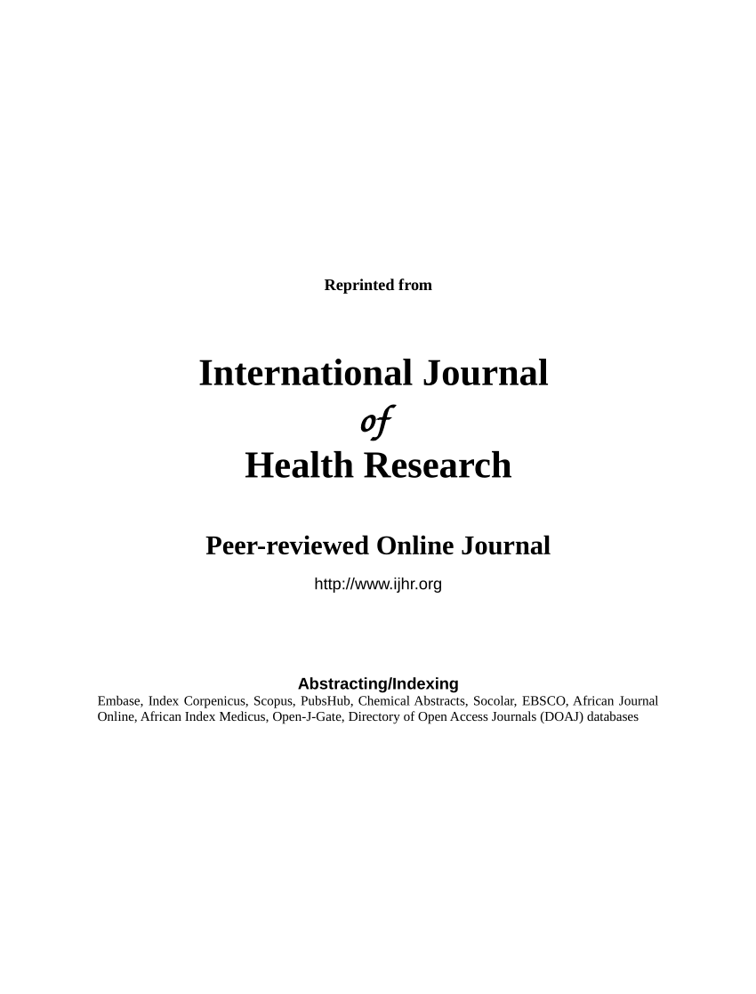 research article health