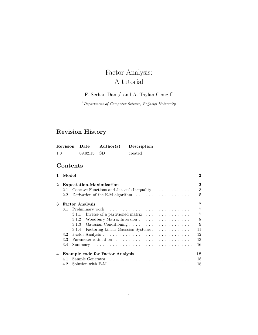 factor analysis thesis pdf