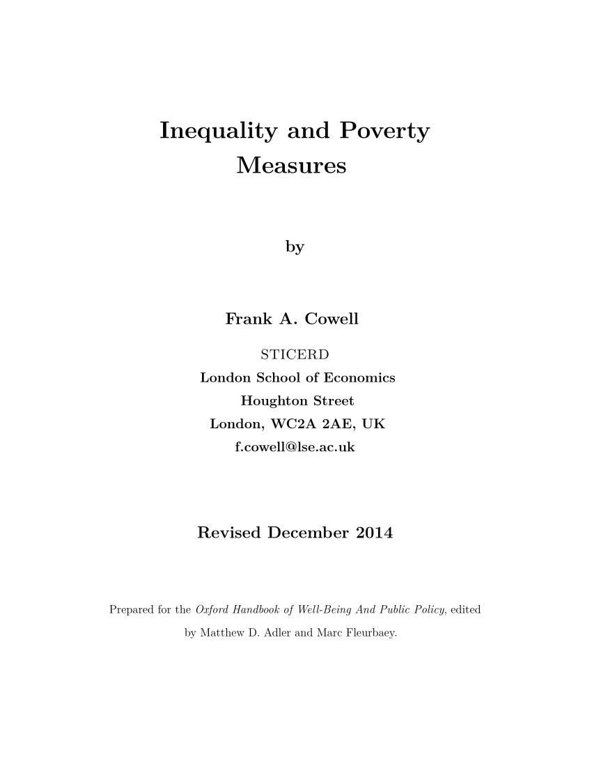 poverty and inequality research topics