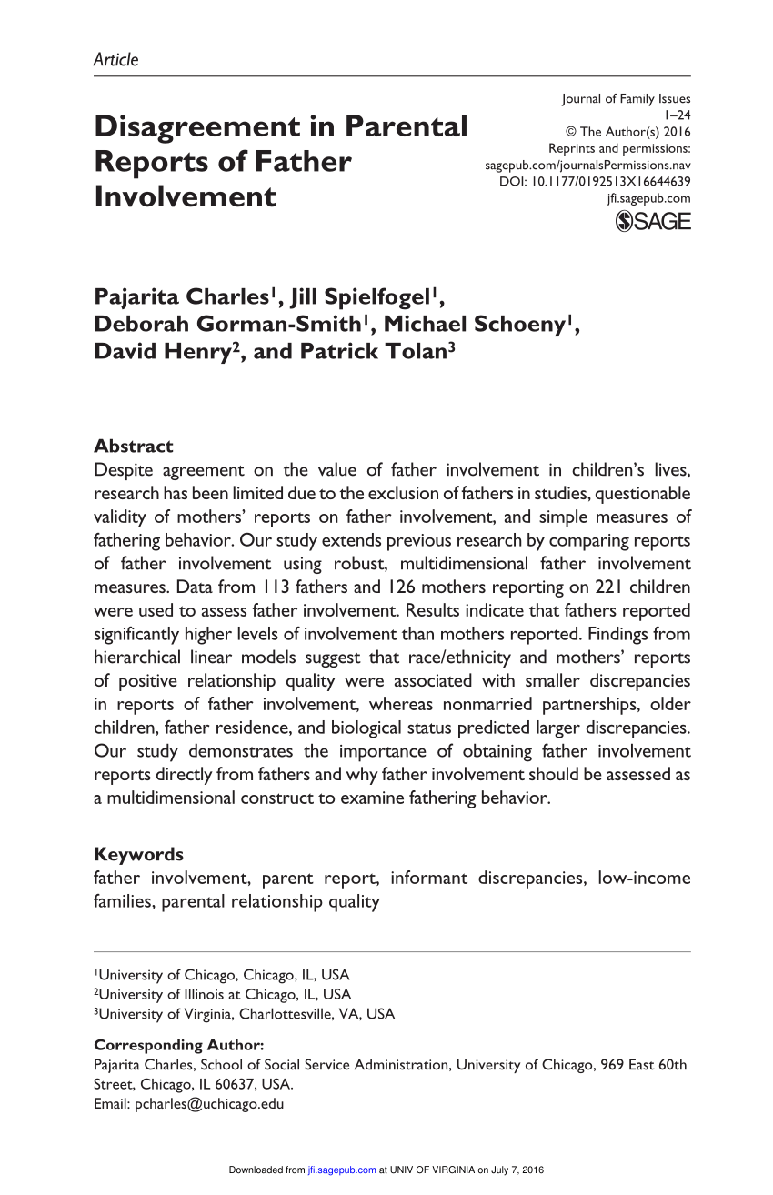 The impact of responsible fatherhood programs on parenting, psychological  well‐being, and financial outcomes: A randomized controlled trial - Kohl -  2022 - Family Process - Wiley Online Library