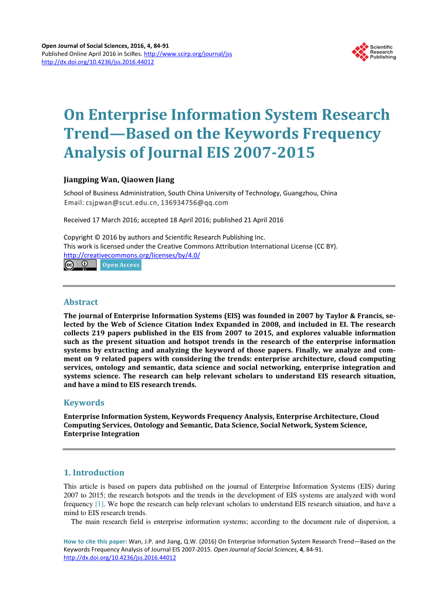 information systems research articles