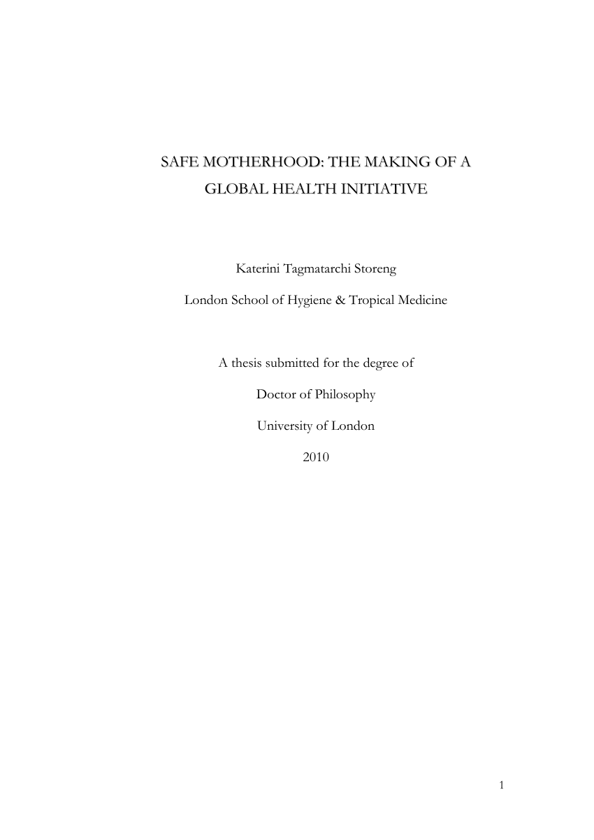 global health phd dissertation