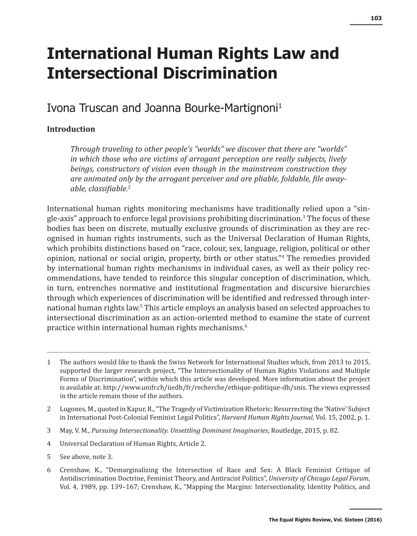 discrimination of human rights essay