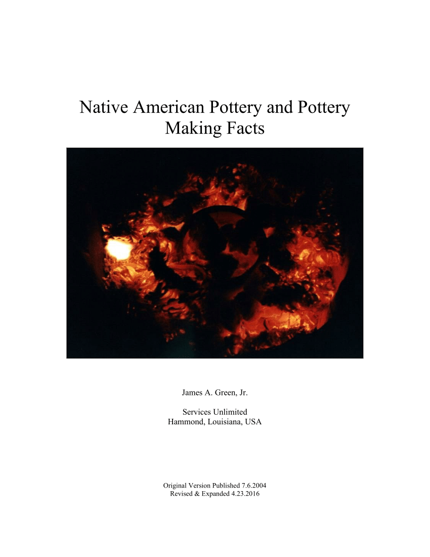 Pdf Native American Pottery And Pottery Making Facts