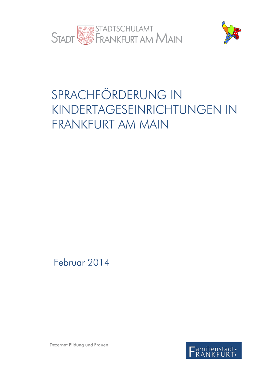 PDF) Language Intervention in Frankfurt Scientific am in Preschools for the Review German) of (in Main. Frankfurt City