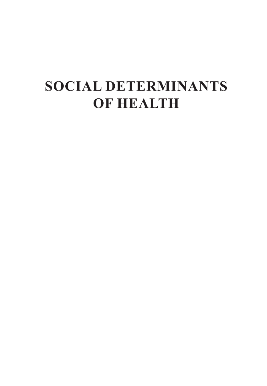 (PDF) Social Determinants of Health, Canadian Perspectives, 3rd Edition