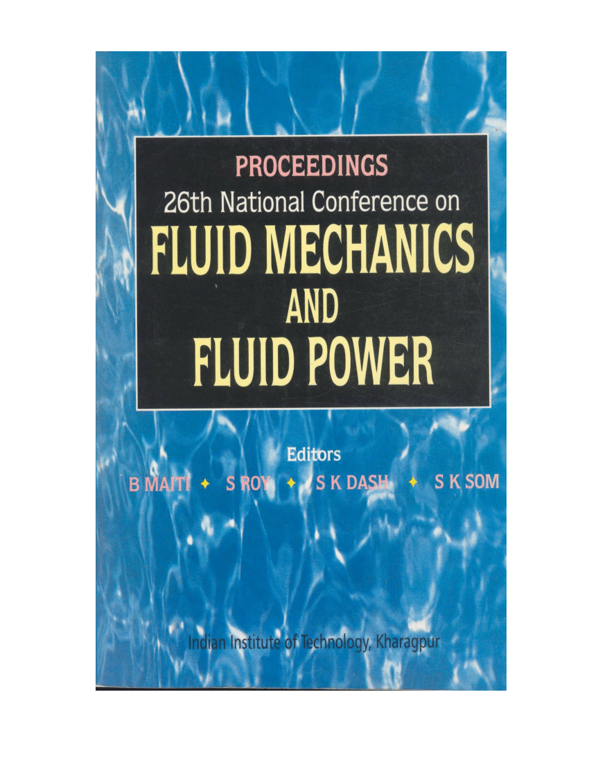 (PDF) 26th National Conference on Fluid Mechanics and Fluid Power