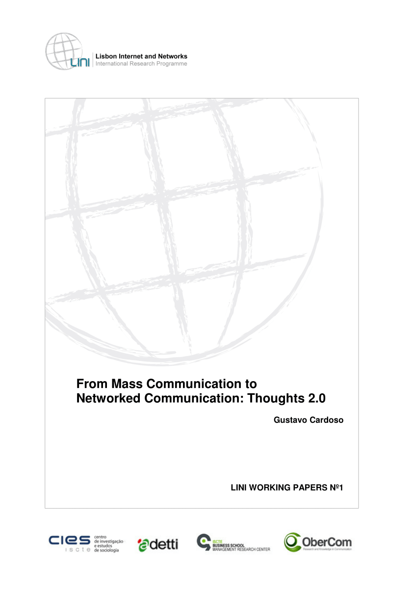 PDF) From Mass Communication toNetworked Communication: Thoughts 2.0