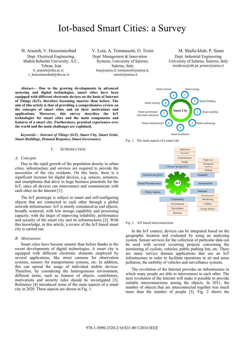 research paper on iot smart city