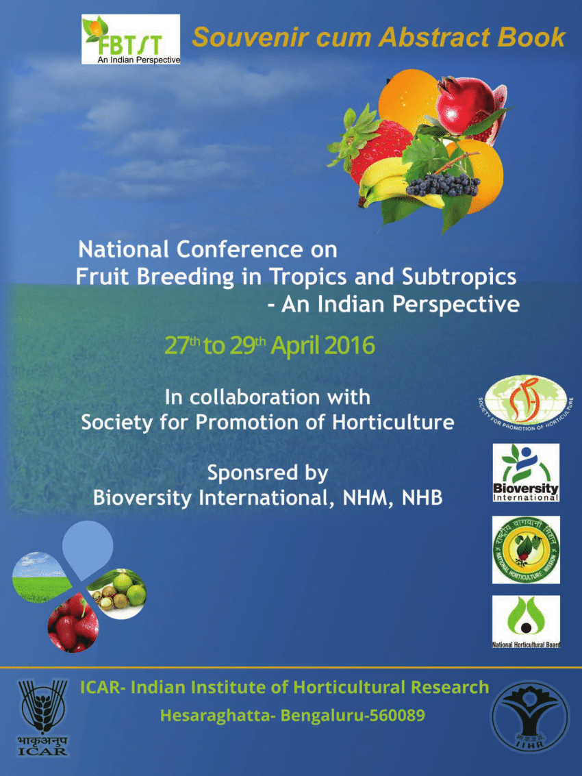 PDF) National Conference on Fruit Breeding in Tropics and Sub