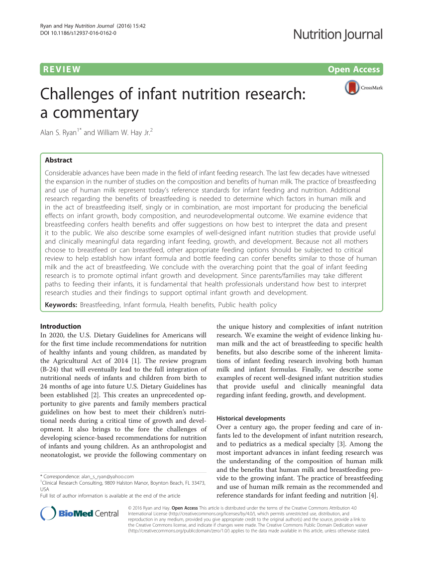 research paper on child nutrition
