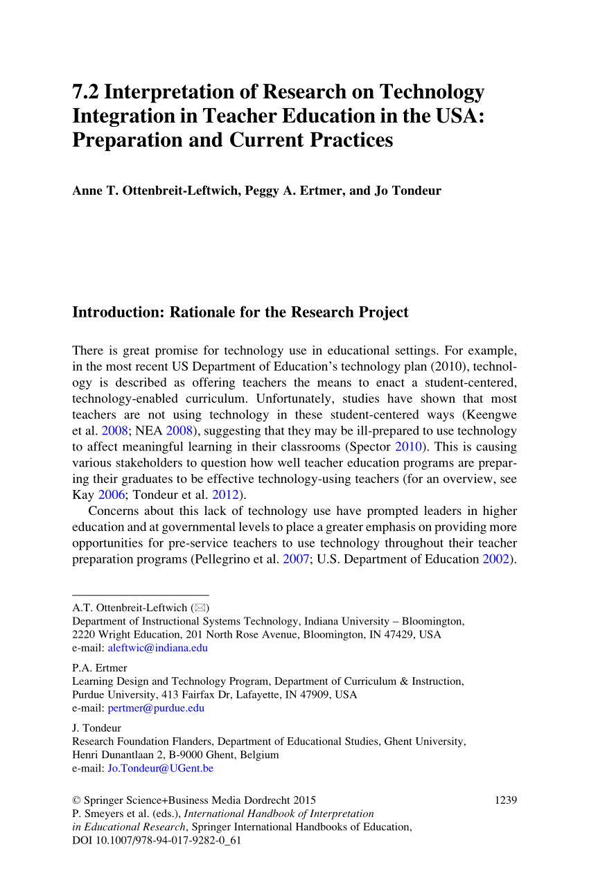 research paper on integration of technology