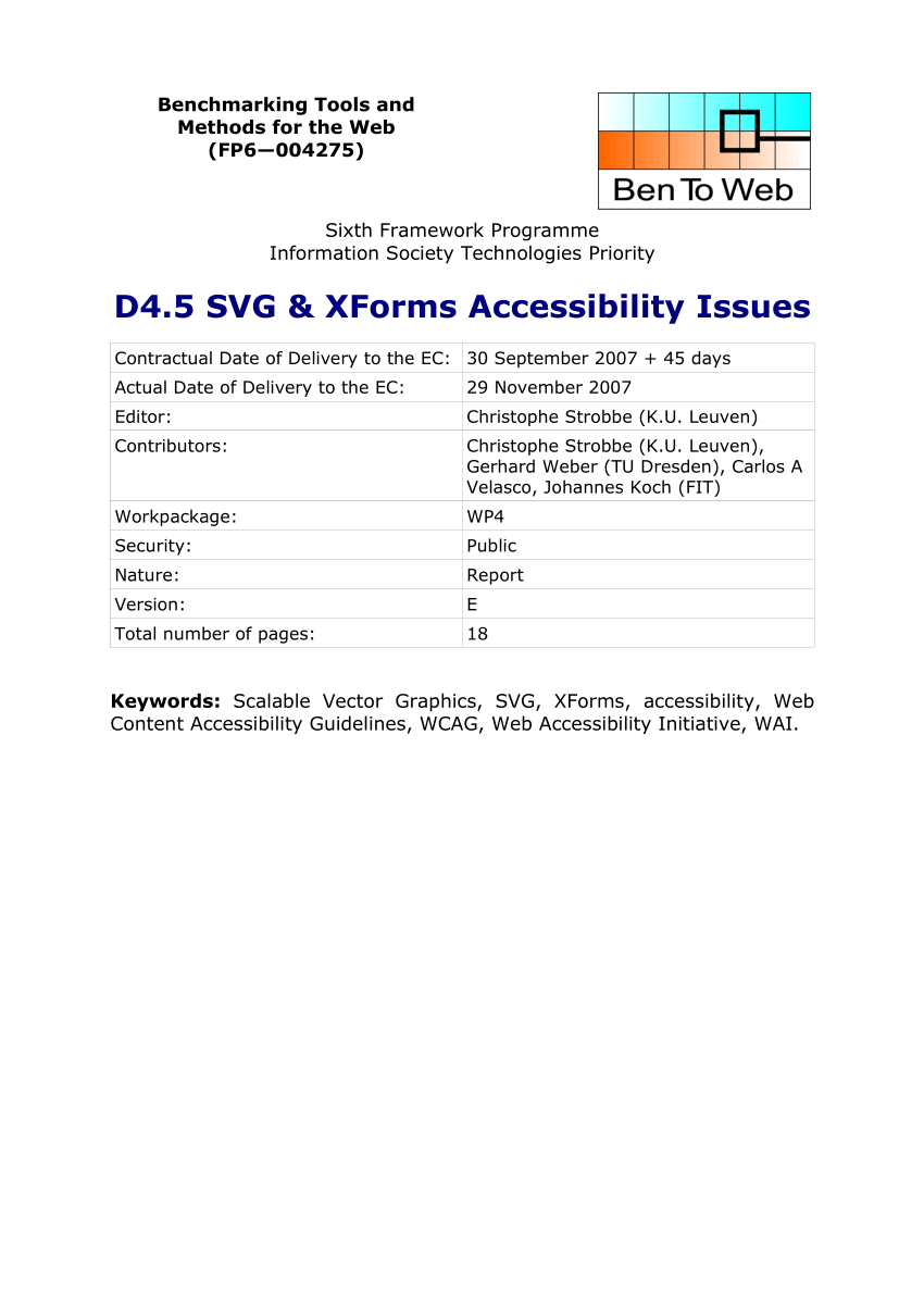 Pdf Svg Xforms Accessibility Issues