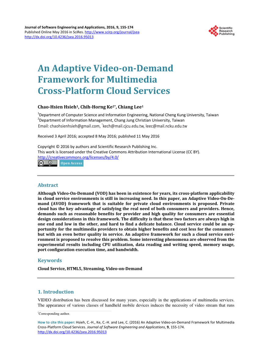 PDF) An Adaptive Video-on-Demand Framework for Multimedia Cross-Platform Cloud Services