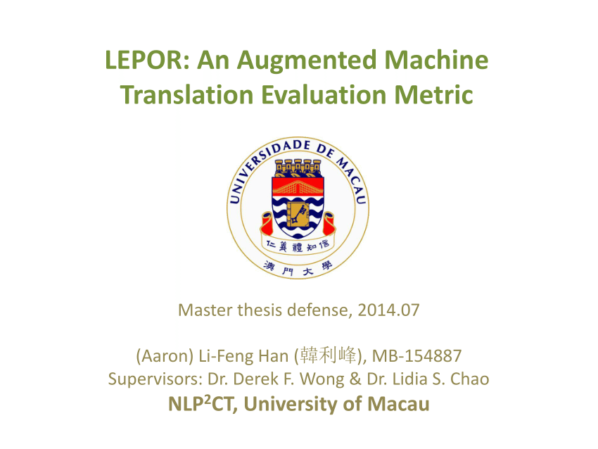 translation machine thesis