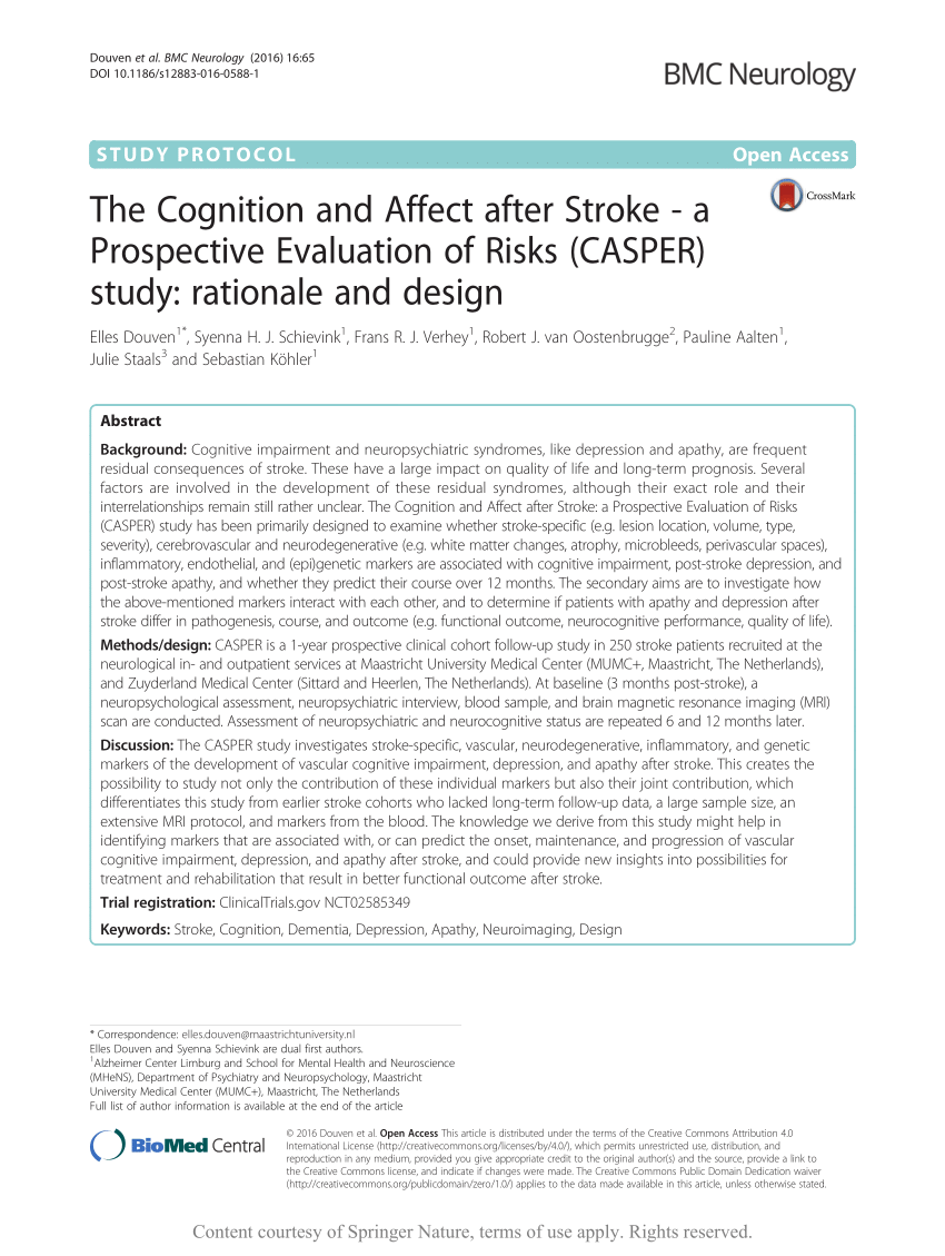 PDF) Post-Stroke Apathy: An Exploratory Longitudinal Study