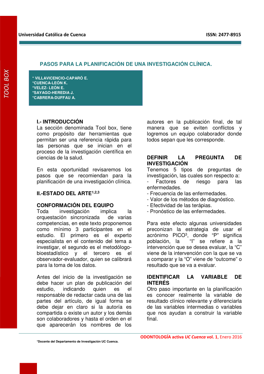 (PDF) PASOS PARA LA PLANIFICACIÓN DE LA TESIS / STEPS FOR 