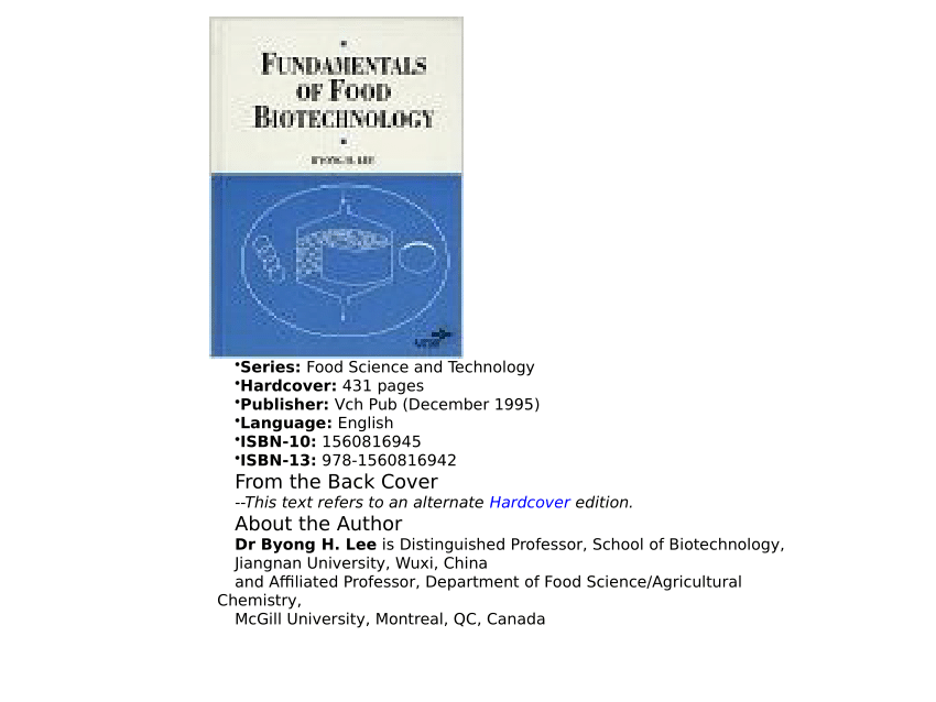 (PDF) Fundamentals of Food Biotechnology, First Edition