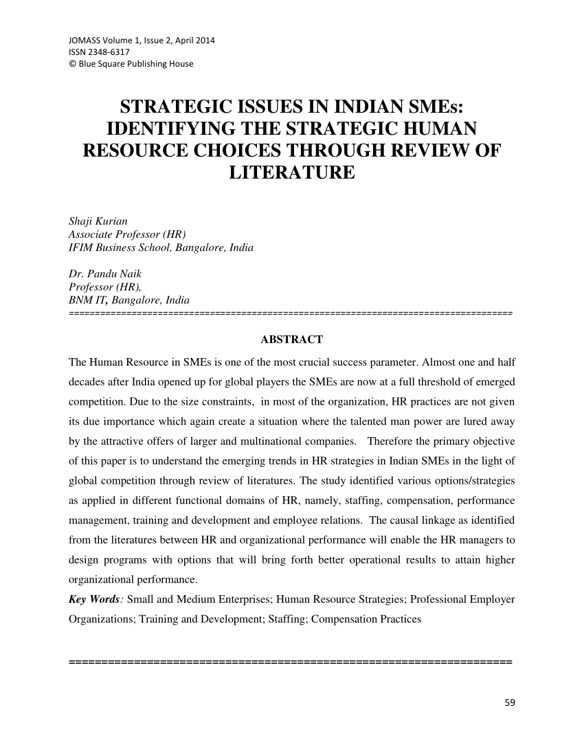 research paper on smes in india