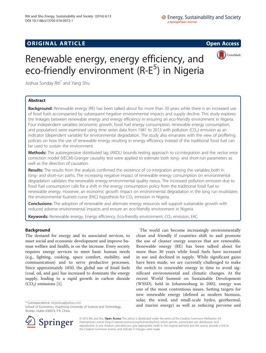 energy and environment essay