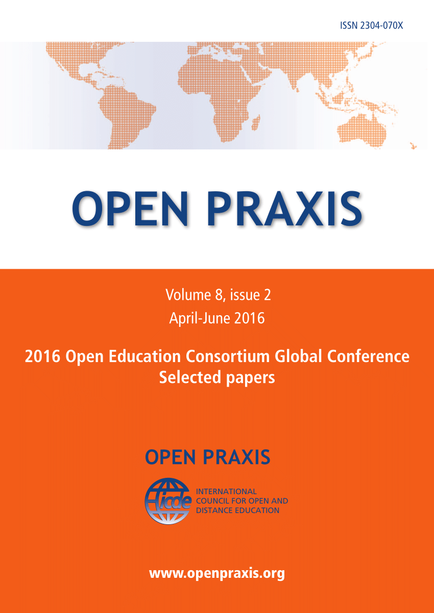 PDF) Open Praxis, volume 8 issue 2 pic image