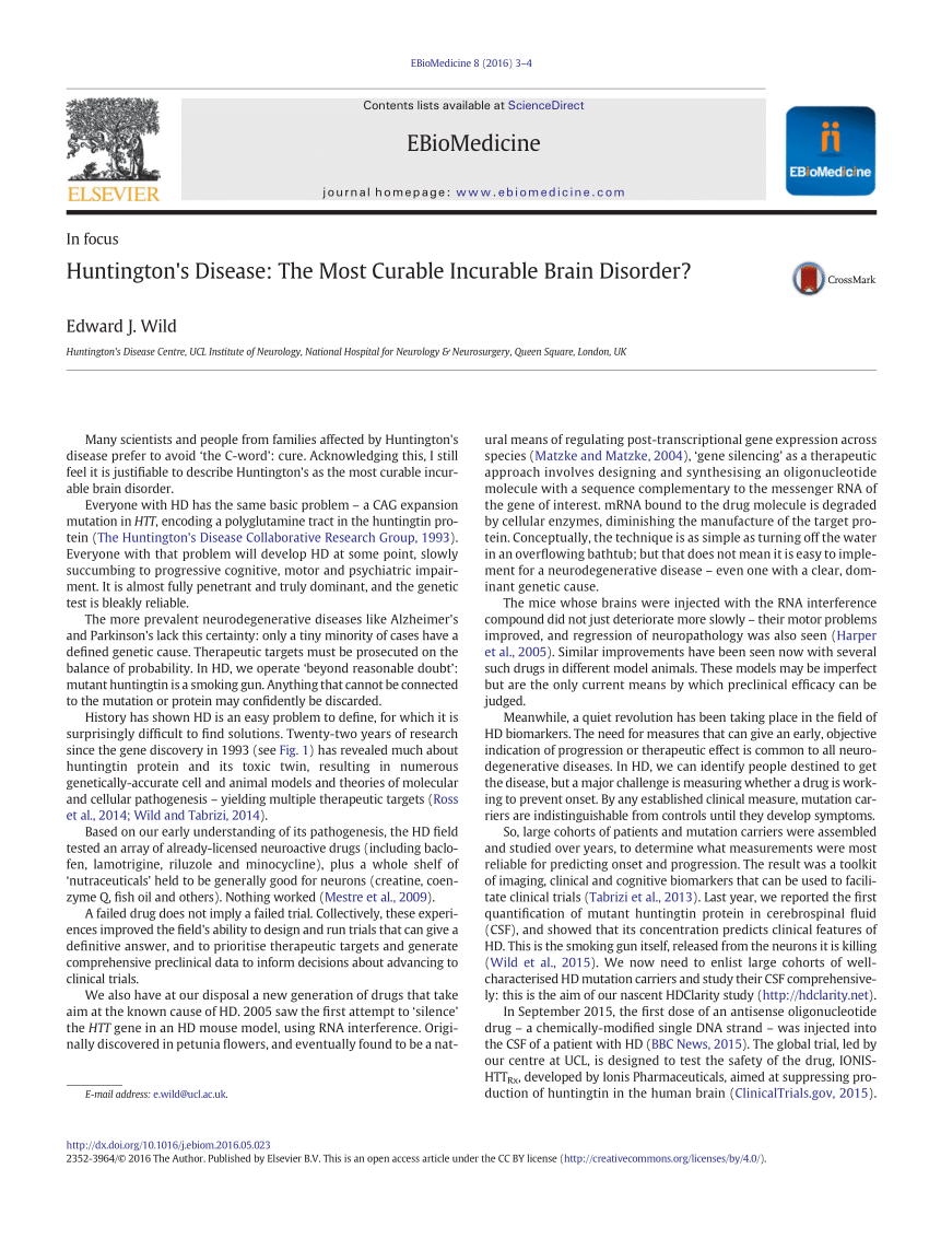 Gene silencing drug safe in ALS patients bring on Huntington's disease  trials - HDBuzz - Huntington's disease research news.