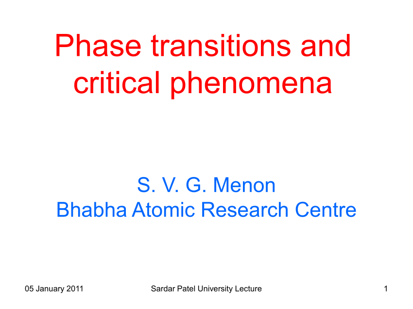 phase transitions research paper