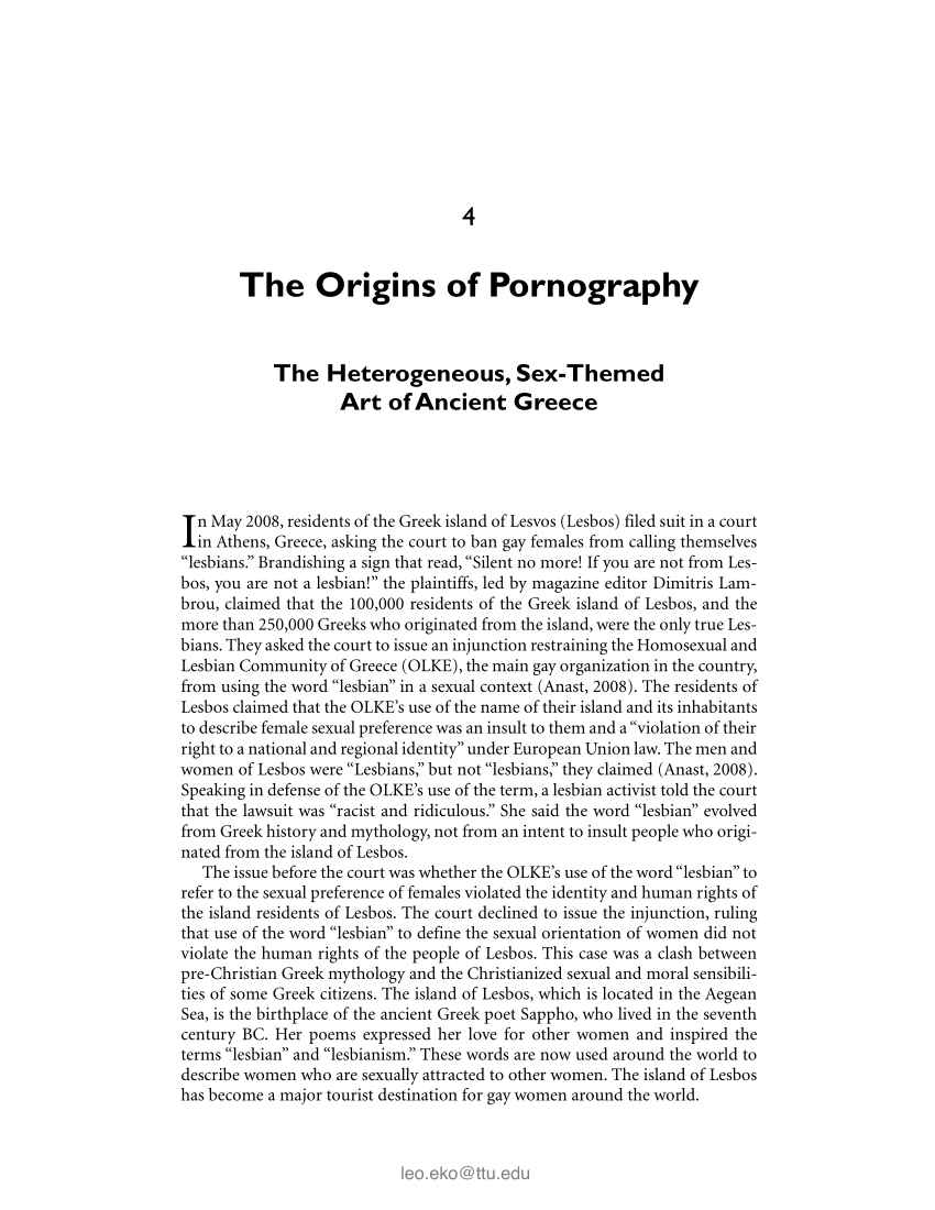 PDF) The Origins of Pornography
