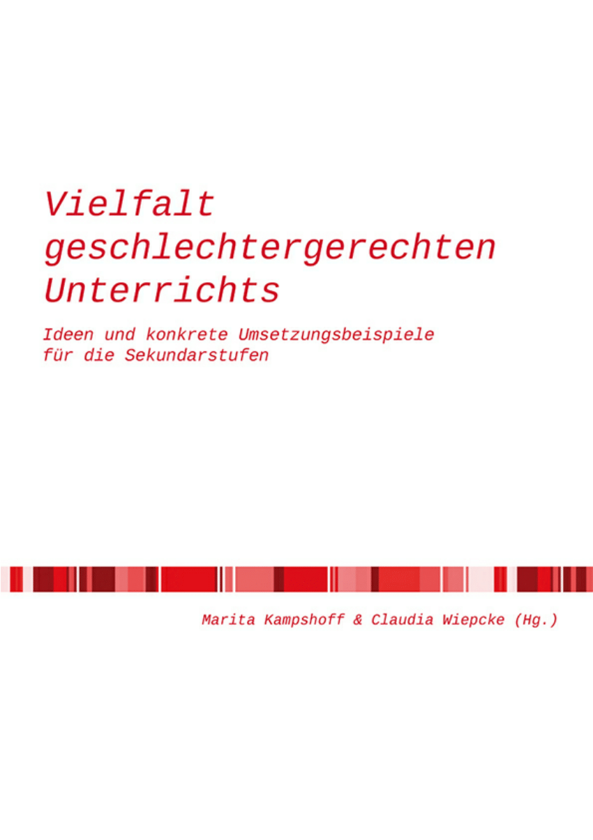 PDF Vielfalt geschlechtergerechten Unterrichts – Ideen und konkrete Umsetzungsbeispiele für Sekundarstufen
