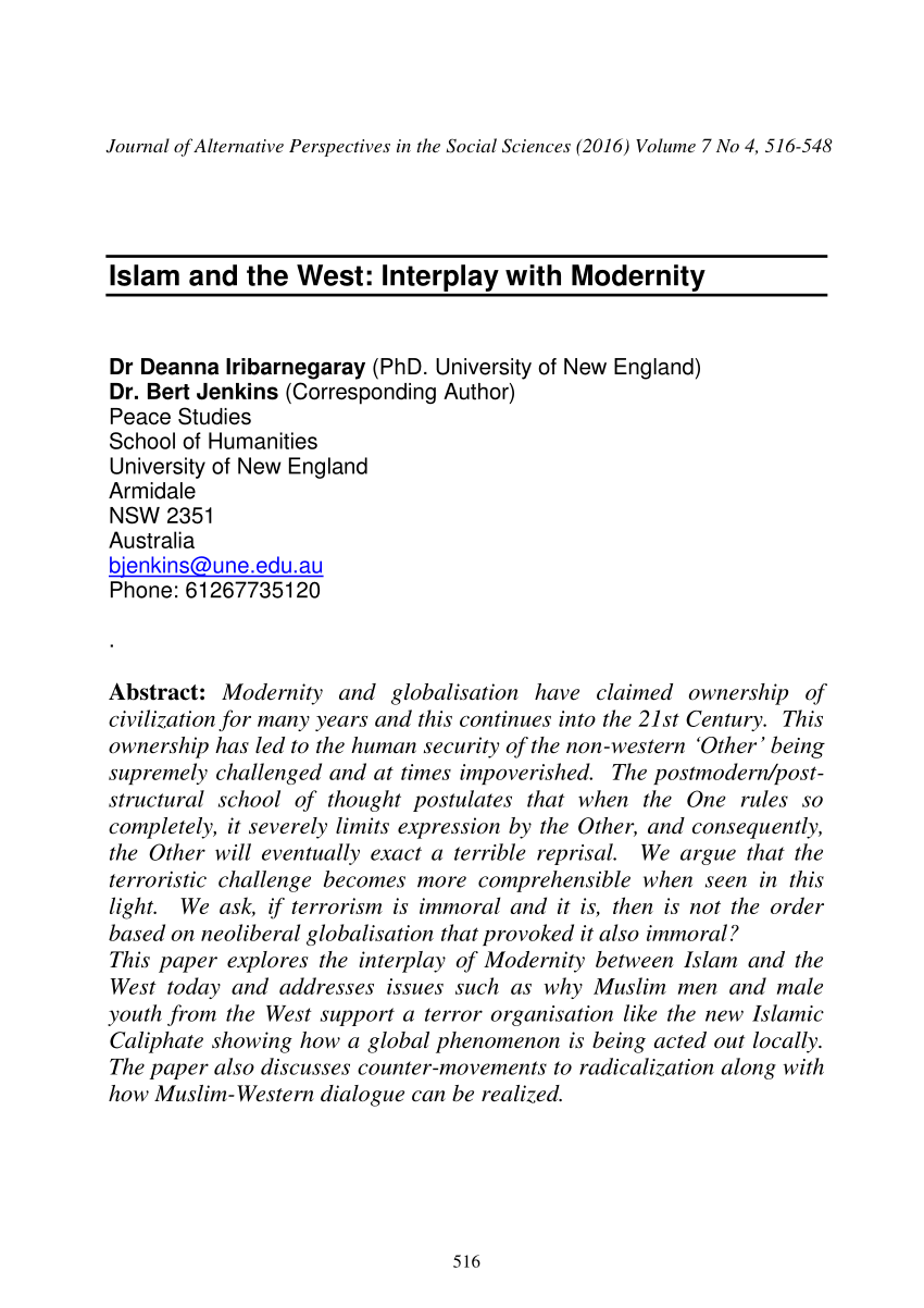 PDF) Islam and the West: Interplay with Modernity