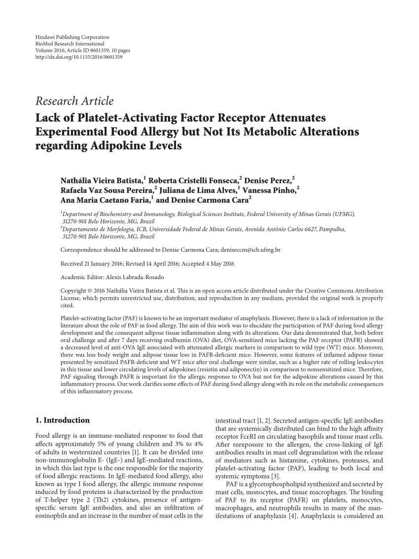 PDF) Lack of Platelet-Activating Factor Receptor Attenuates ...