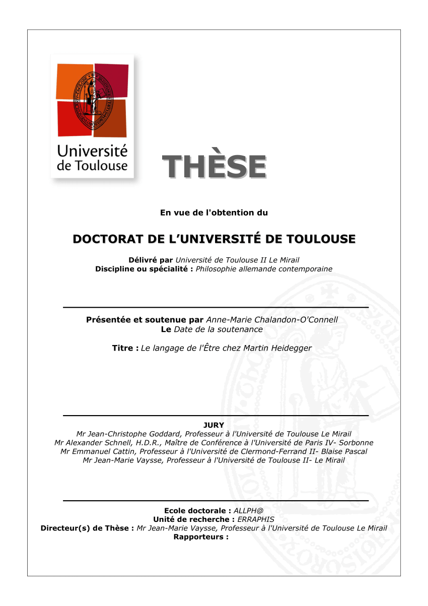 Pdf Le Langage De L Etre Chez Martin Heidegger