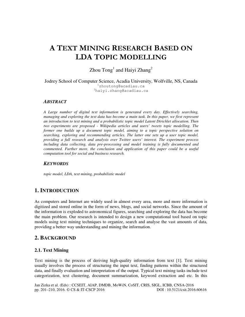 text mining thesis topics