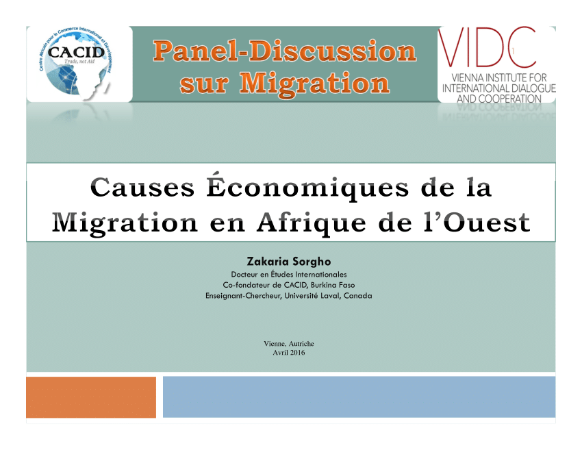 Pdf Causes Economiques De La Migration En Afrique De L Ouest