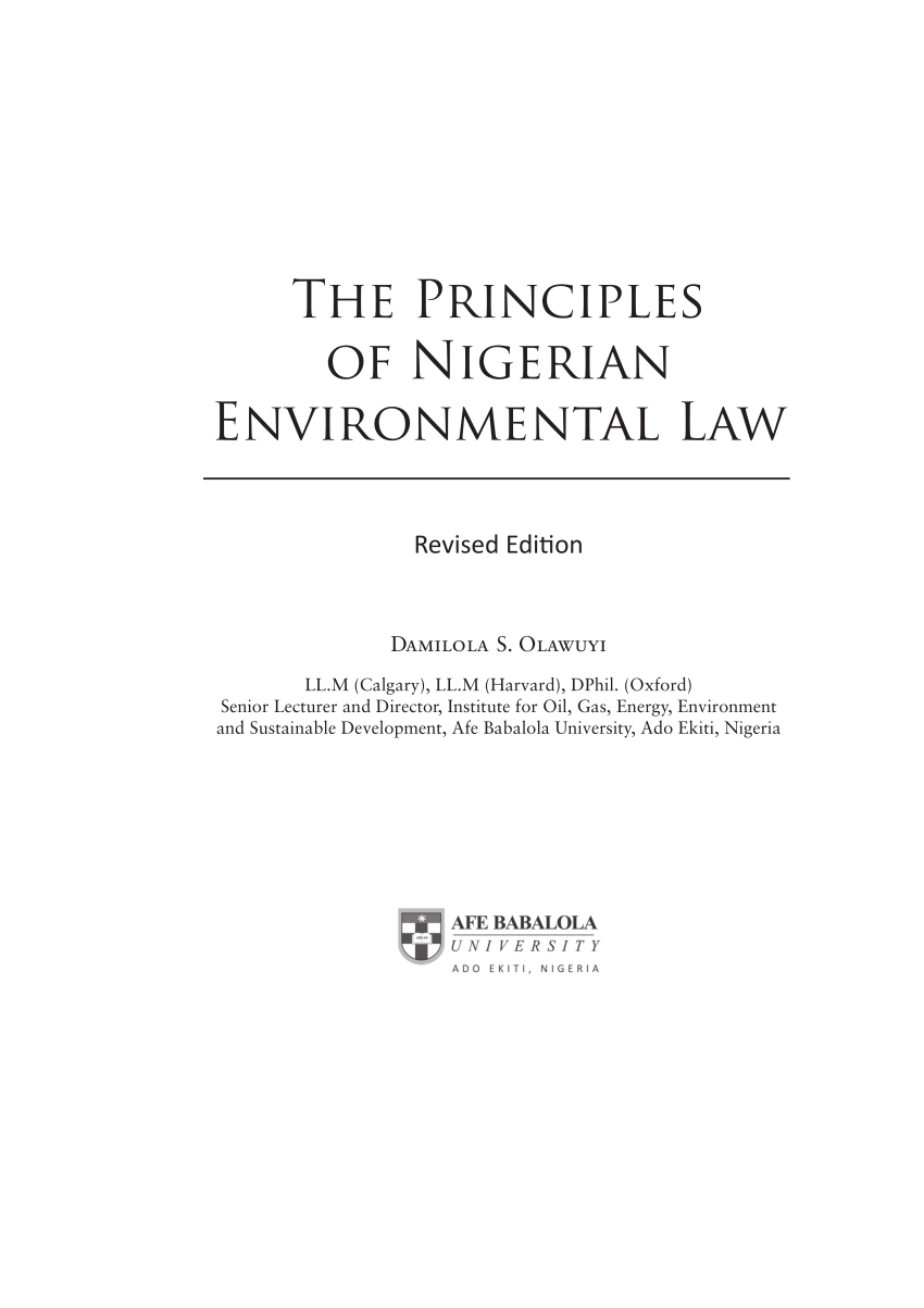 5 Principles Of Environmental Law