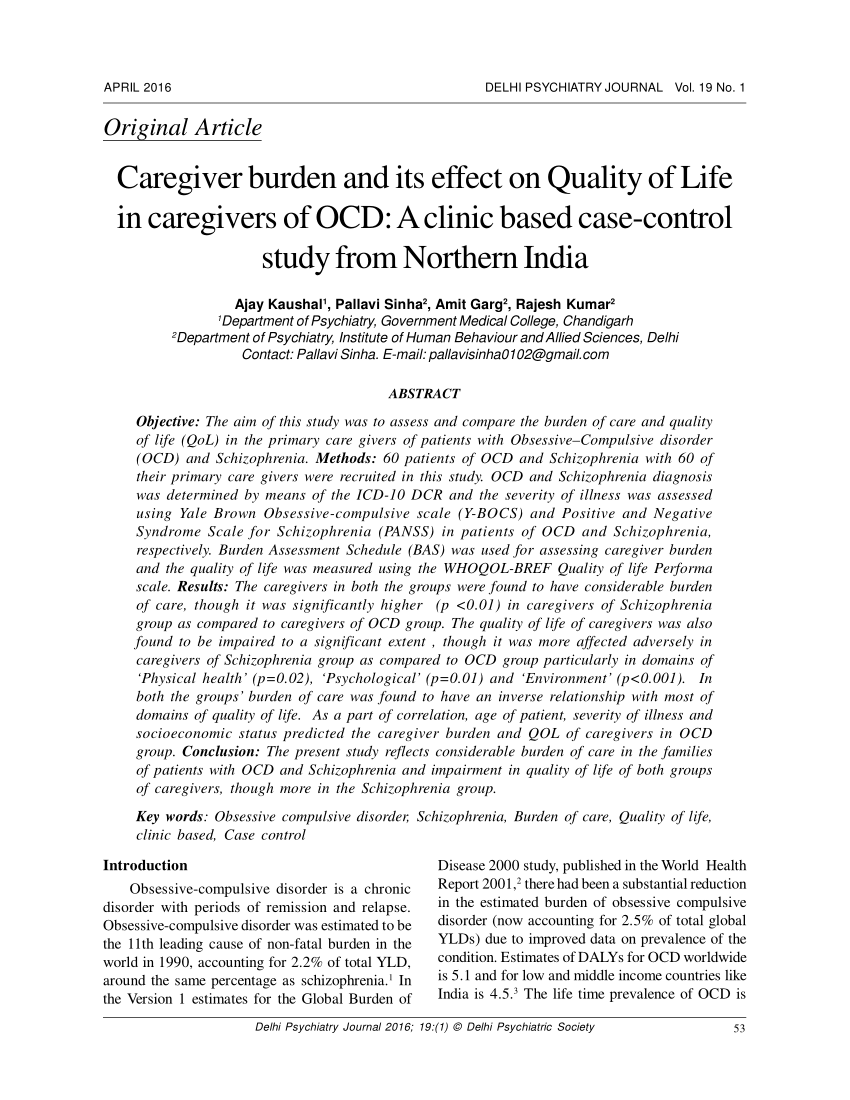 ocd case study in india pdf