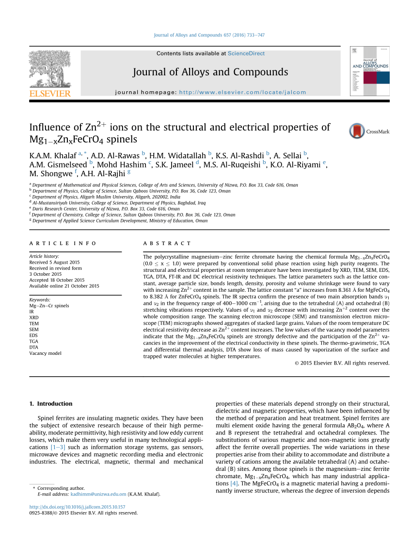 Pdf Journal Of Alloys And Compounds