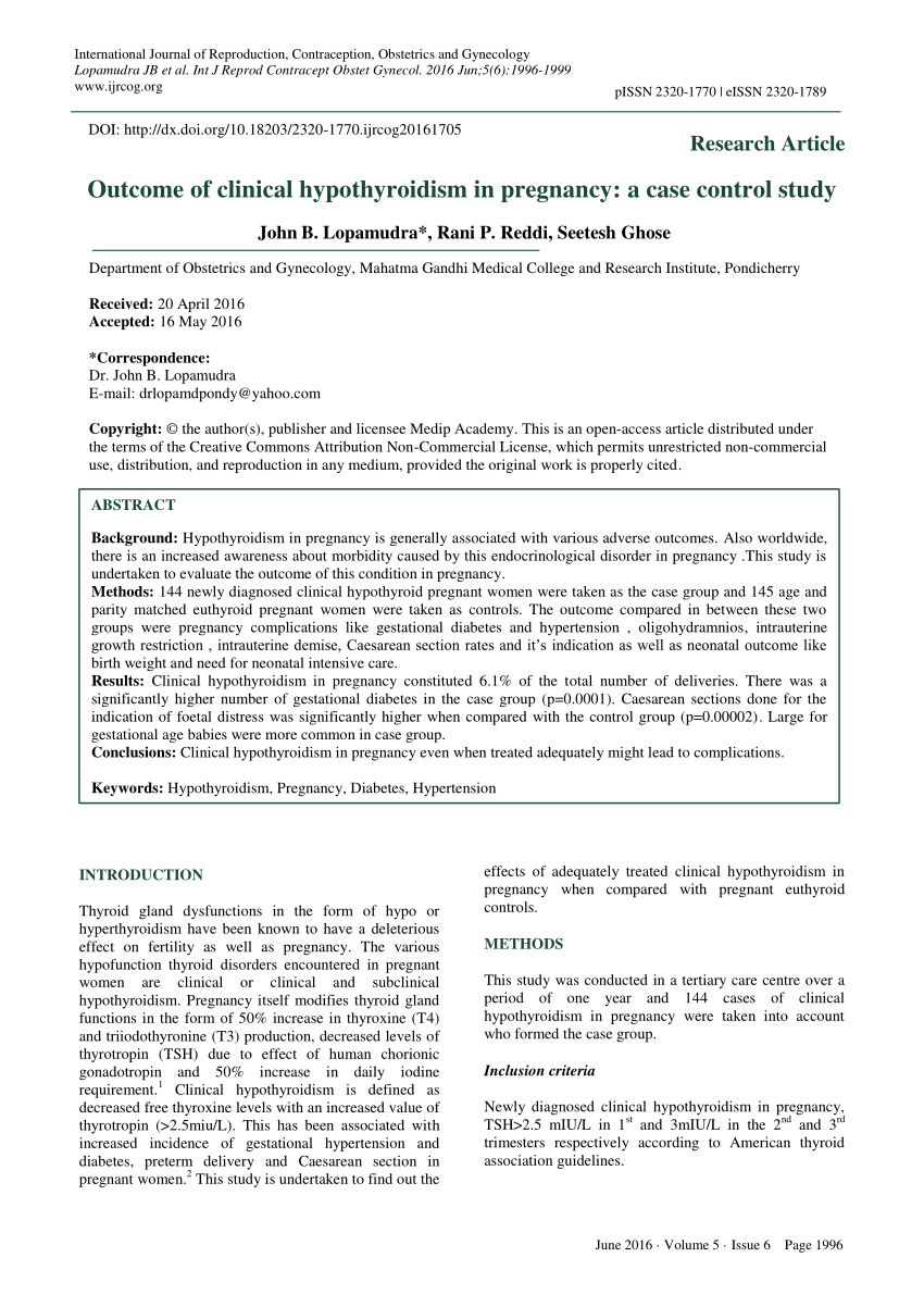 case study quiz hypothyroidism therapy in pregnancy