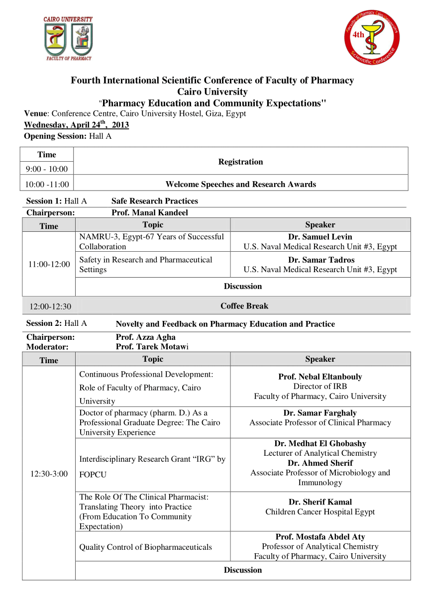 (PDF) conference Agenda