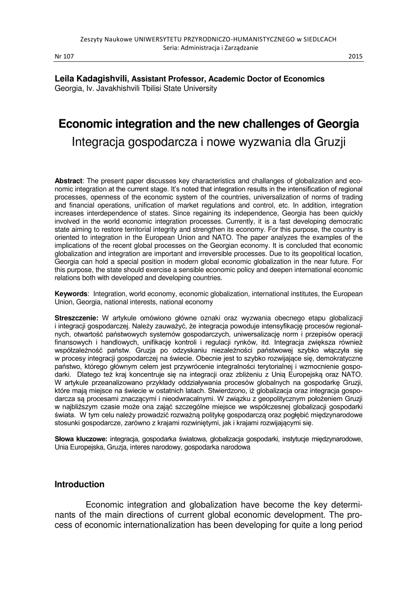 economic integration thesis pdf