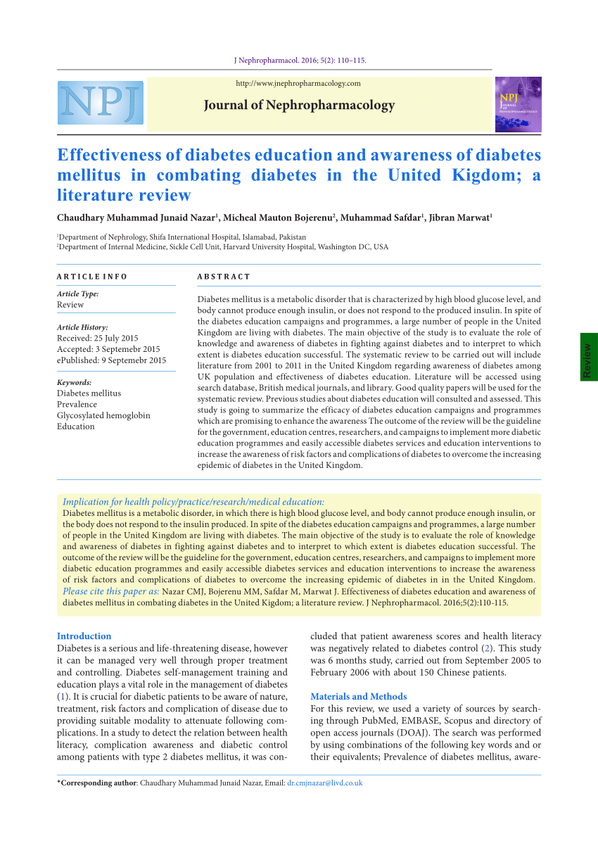 journals on diabetes control)