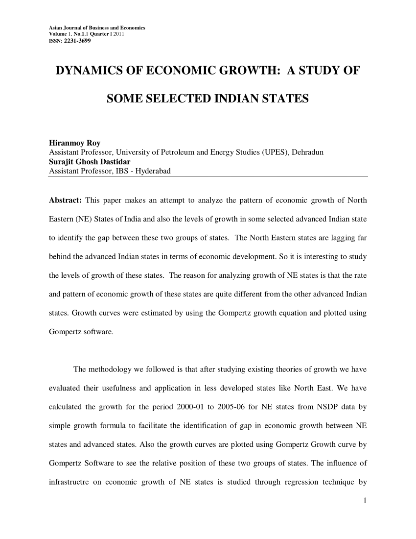 literature review on economic growth pdf