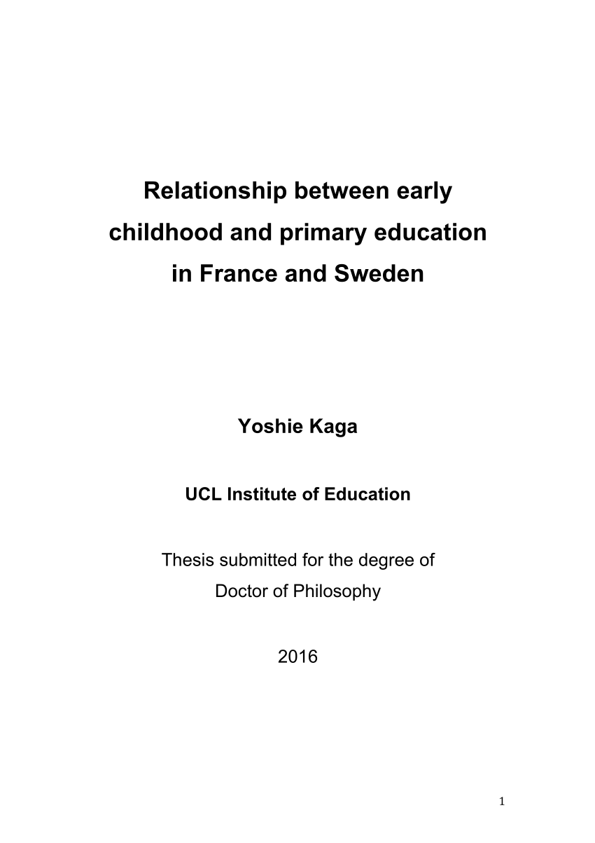 literature review about early childhood development