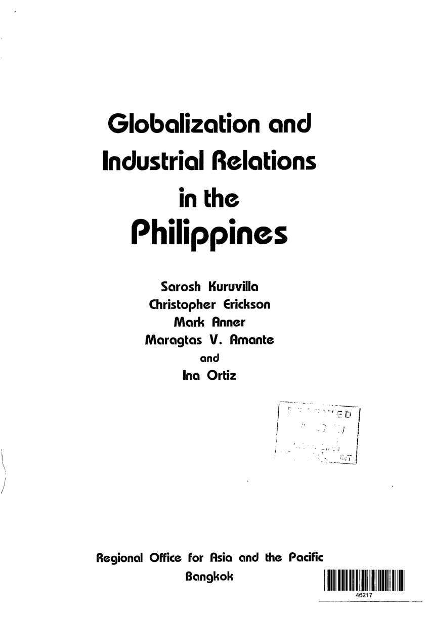 research paper about globalization in the philippines