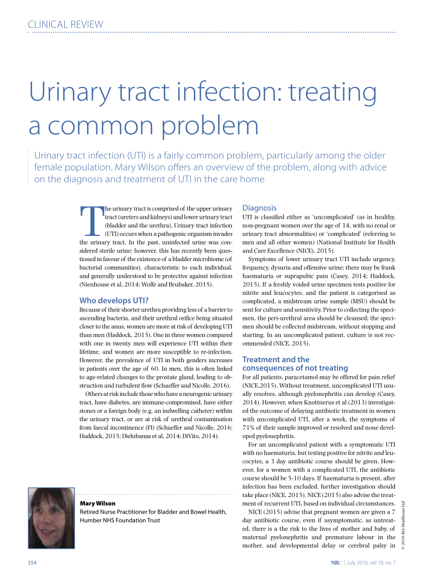 research articles on urinary tract infections