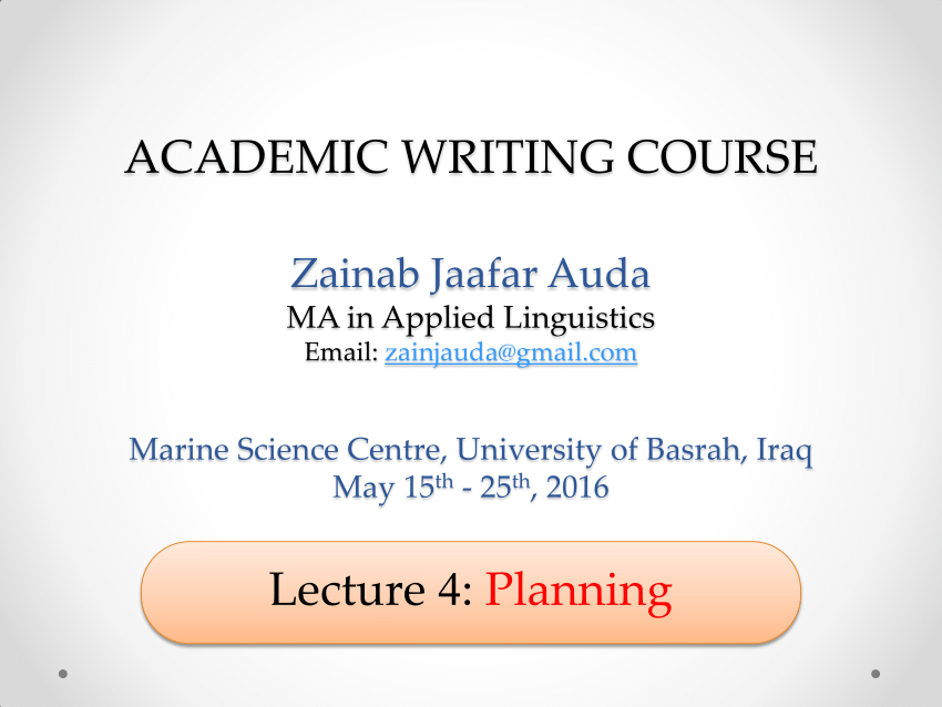 academic writing course pdf
