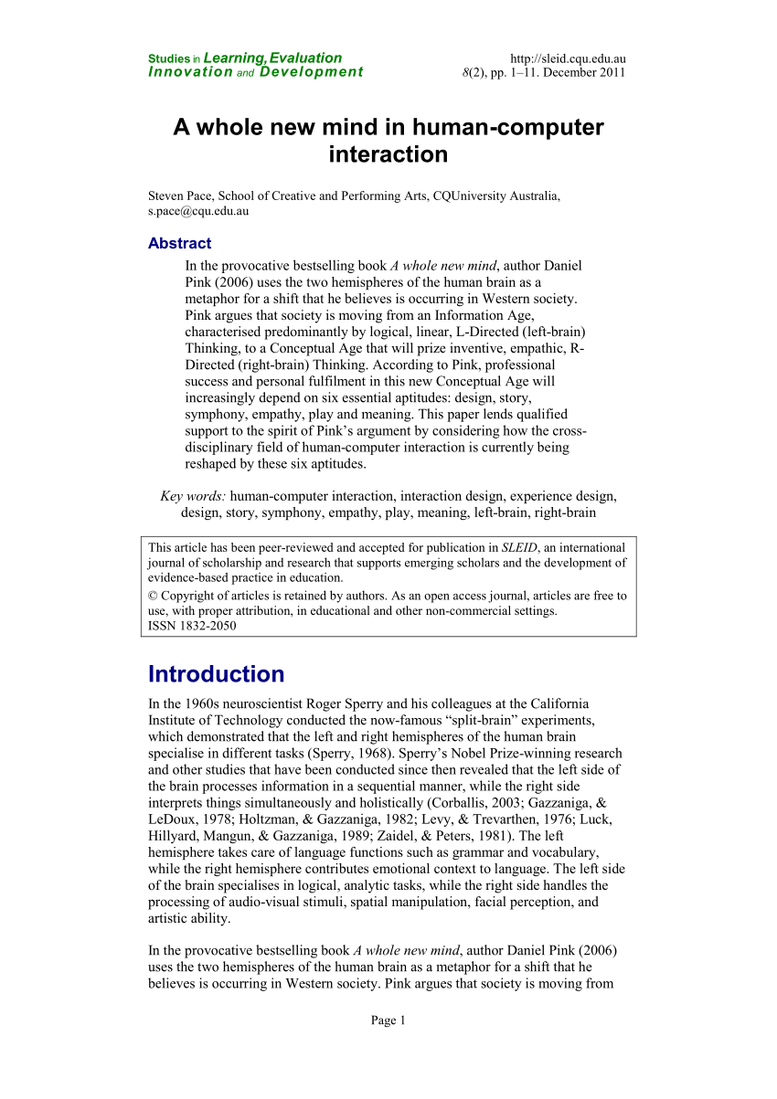 research paper on human computer interaction pdf