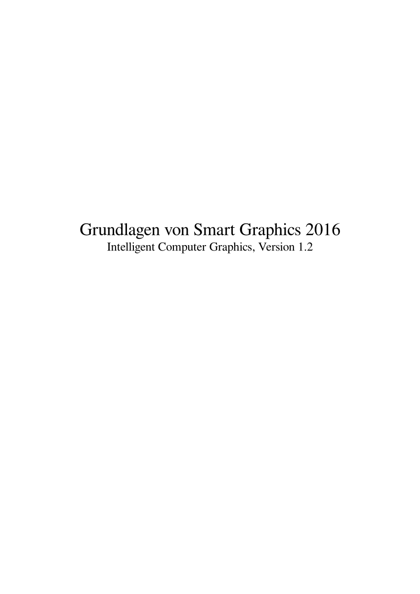 PDF Grundlagen von Smart Graphics 2016 Buch
