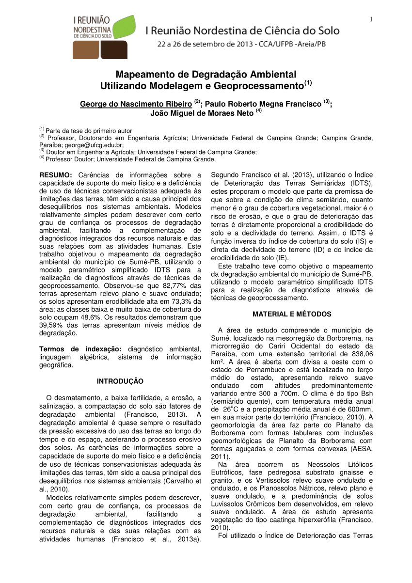 Degradação ambiental - Engenharia Ambiental